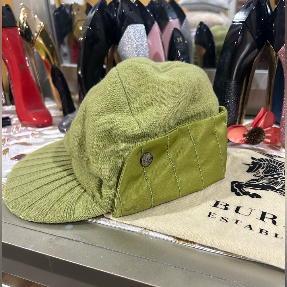 Burberry Wool Nova Quilt Peak Military/Cadet Cap - Rare!